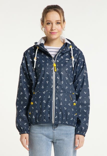 Schmuddelwedda Women's Rain Jacket With Anchor Print