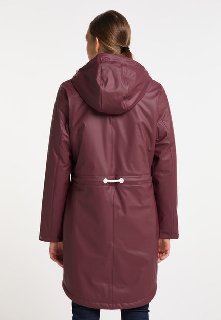 Dreimaster Maritim Women's Raincoat With Faux Fur Lining