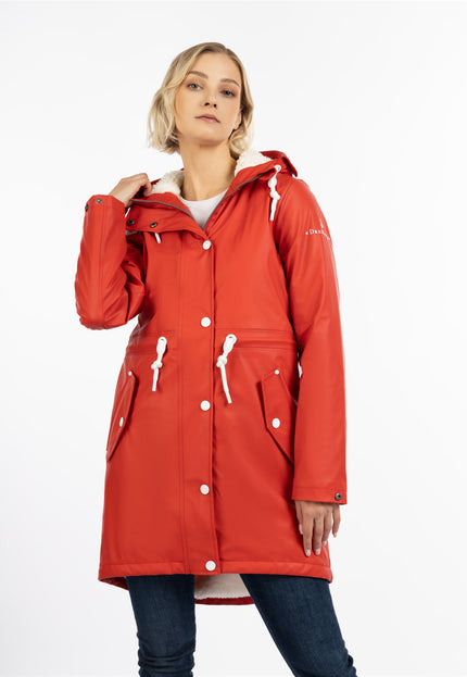 DreiMaster Maritim Women's Raincoat With Teddy Lining