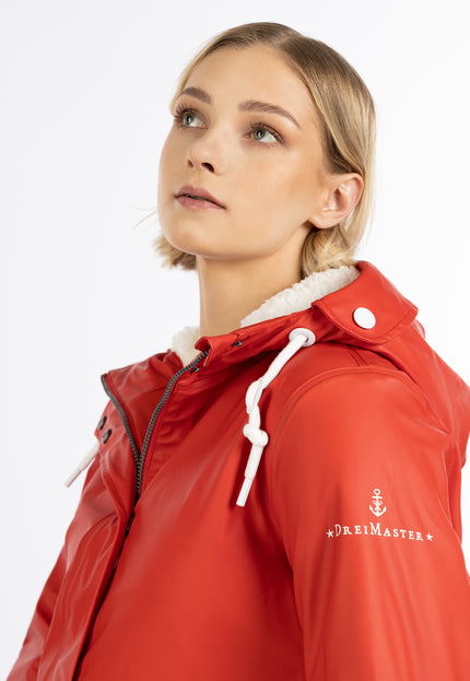 DreiMaster Maritim Women's Raincoat With Teddy Lining