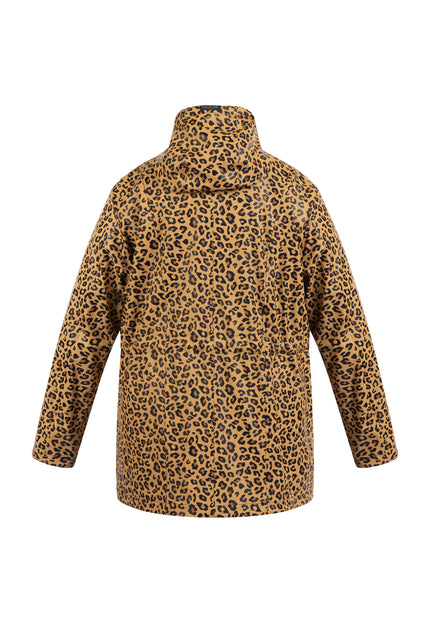 Schmuddelwedda Women's Plus Size Raincoat With Leopard Print