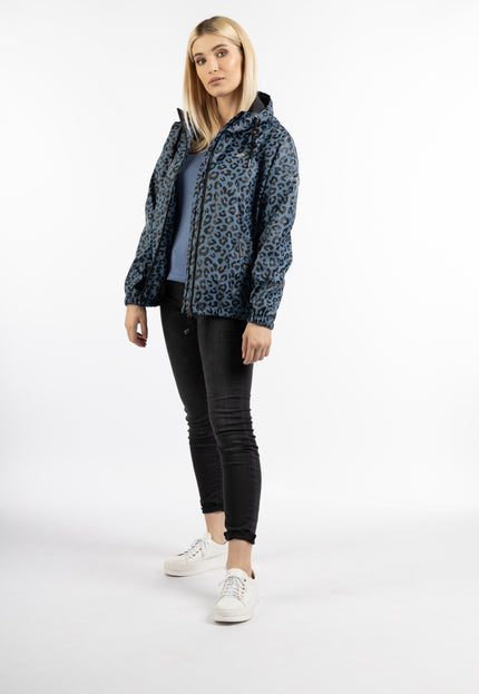 Schmuddelwedda Women's Rain Jacket With Leopard Print