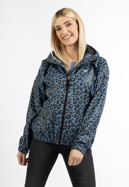 Schmuddelwedda Women's Rain Jacket With Leopard Print