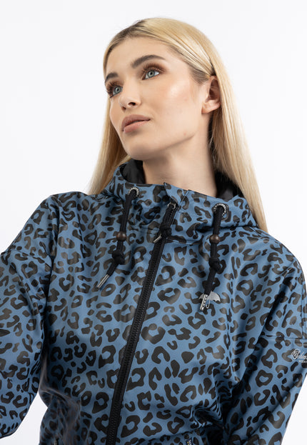 Schmuddelwedda Women's Rain Jacket With Leopard Print