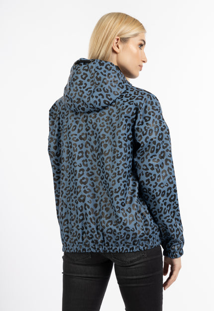 Schmuddelwedda Women's Rain Jacket With Leopard Print