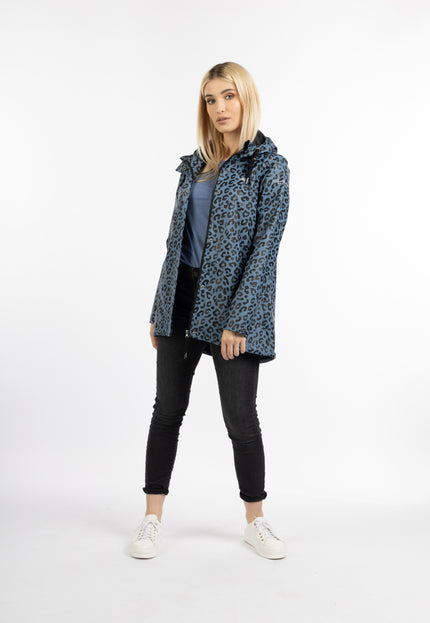 Schmuddelwedda Damen Regenjacke mit Leopardenmuster