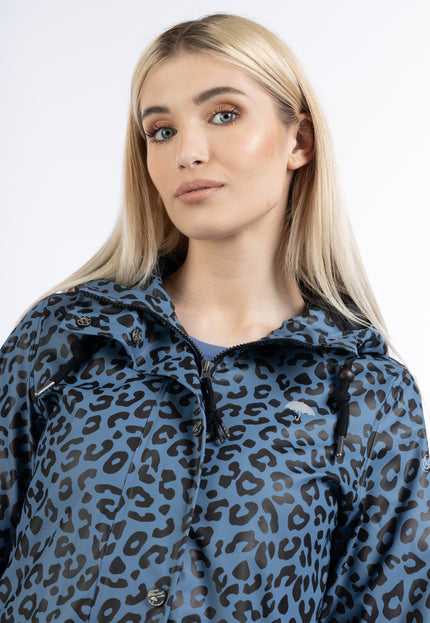 Schmuddelwedda Damen Regenjacke mit Leopardenmuster