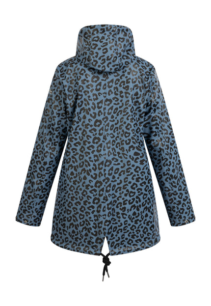 Schmuddelwedda Damen Regenjacke mit Leopardenmuster