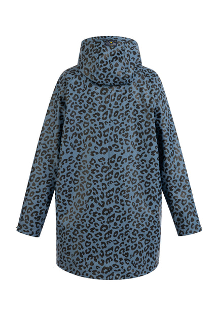 Schmuddelwedda Women's Oversize Rain Jacket With Leopard Print