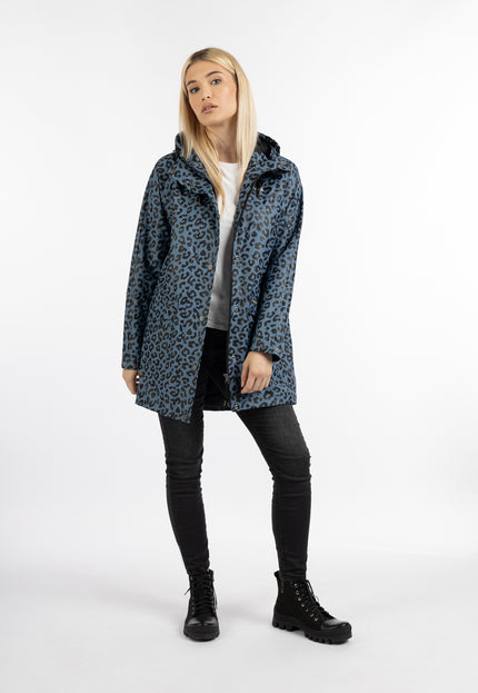 Schmuddelwedda Damen Oversize Regenjacke mit Leopardenmuster