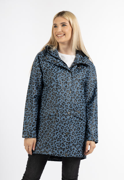 Schmuddelwedda Damen Oversize Regenjacke mit Leopardenmuster