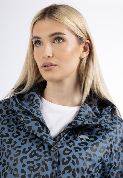 Schmuddelwedda Women's Oversize Rain Jacket With Leopard Print