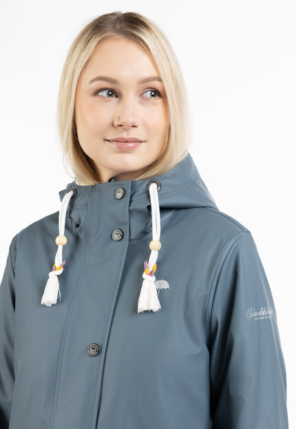 Schmuddelwedda Damen Regenjacke mit Kunstfellfutter