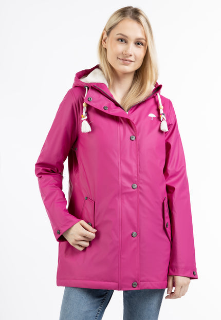 Schmuddelwedda Women's Rain Jacket With Faux Fur Lining