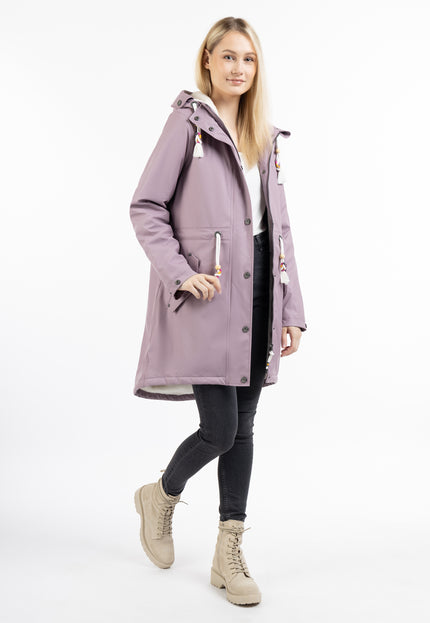 Schmuddelwedda Women's Raincoat With Faux Fur Lining