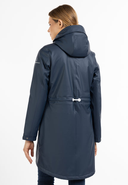 Dreimaster Maritim Women's Raincoat With Drymaster Faux Fur Lining