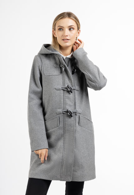 Dreimaster Klassik Damen-Dufflecoat aus Wollmischung