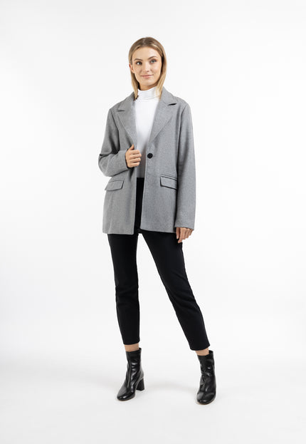 DreiMaster Klassik Women's Long Wool Blend Blazer