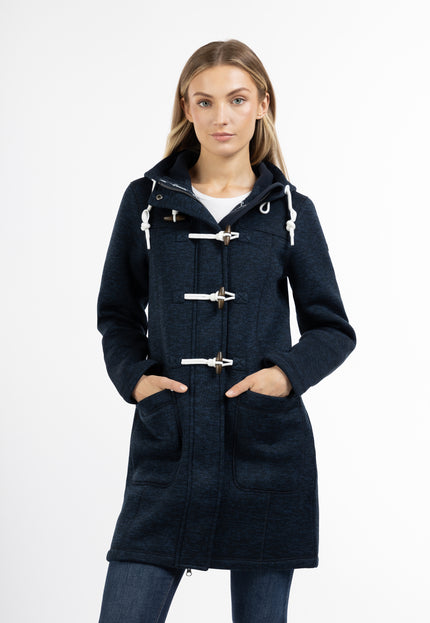 DreiMaster Maritim Women's Knitted Fleece Duffle Coat