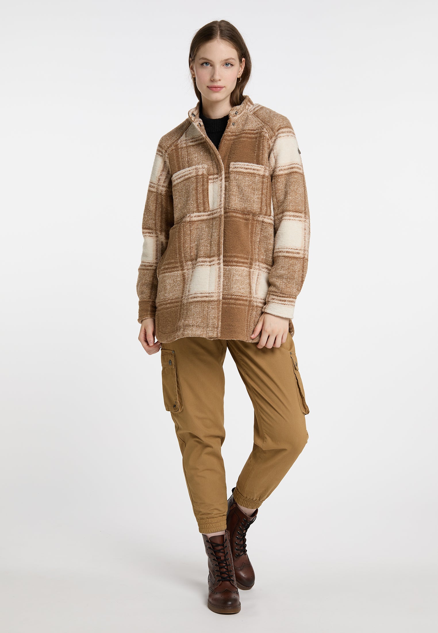 Checkered Beige Brown