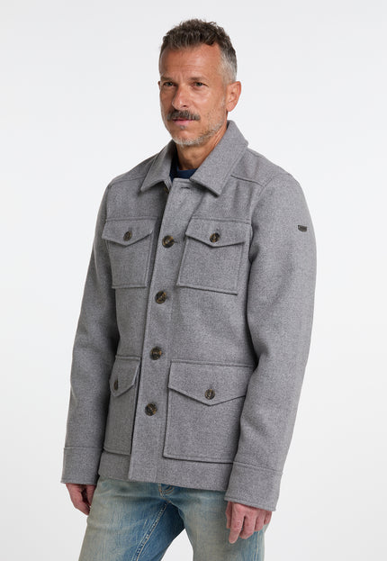 Dreimaster Vintage Men's Transitional Jacket Made From A Wool Blend