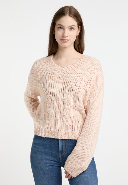 Dreimaster Vintage Damen Grobstrickpullover