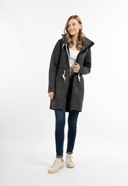 ICEBOUND Damen Strickfleece-Mantel