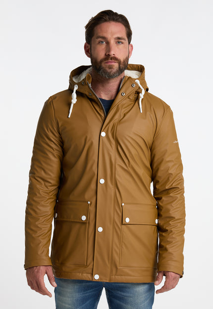 Dreimaster Maritim Herren Regenjacke mit Teddyfutter