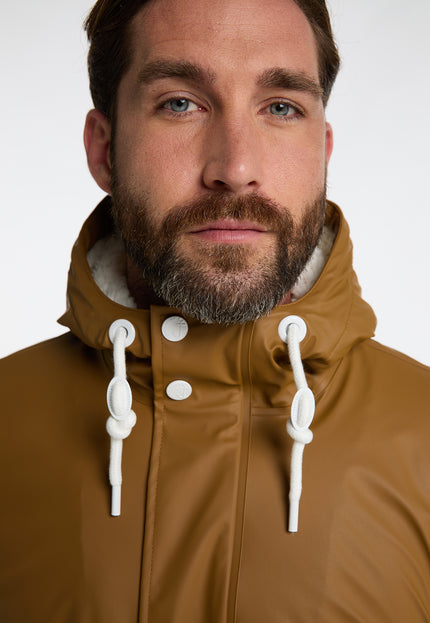 Dreimaster Maritim Herren Regenjacke mit Teddyfutter