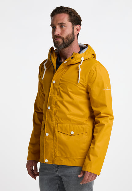 Dreimaster Maritim Herren-Regenjacke mit dezentem Druck auf der Rückseite des Oberstoffs