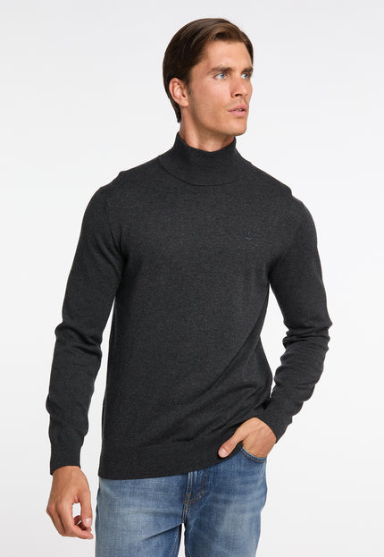 Dreimaster klassik Men's Basic Fine Knit Sweater