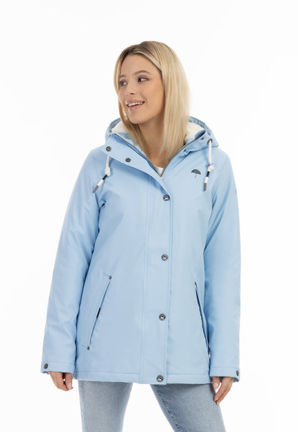 Schmuddelwedda Damen Regenjacke mit Kunstfellfutter