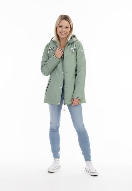 Schmuddelwedda Damen Regenjacke mit Kunstfellfutter