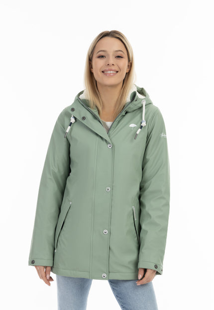 Schmuddelwedda Damen Regenjacke mit Kunstfellfutter