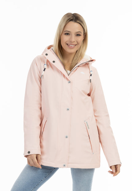 Schmuddelwedda Damen Regenjacke mit Kunstfellfutter