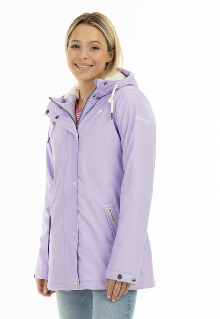 Schmuddelwedda Damen Regenjacke mit Kunstfellfutter