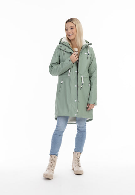 Schmuddelwedda Women's Rain Jacket With Faux Fur Lining