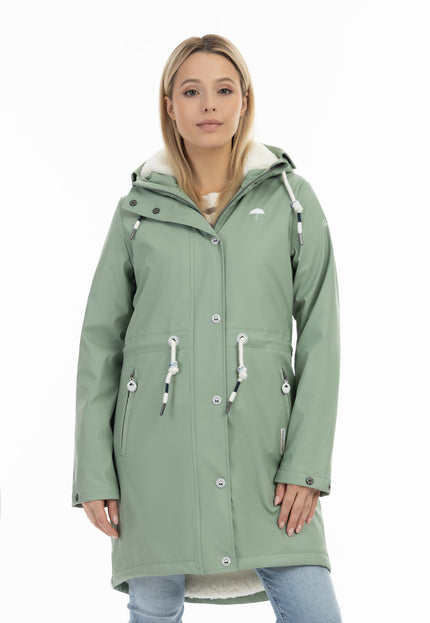 Schmuddelwedda Women's Rain Jacket With Faux Fur Lining