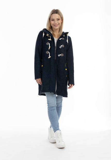 Schmuddelwedda Damen Strickfleece Duffle Coat