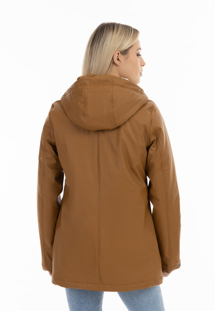 Schmuddelwedda Damen Regenjacke mit Kunstfellfutter