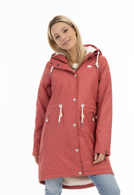 Schmuddelwedda Women's Rain Jacket With Faux Fur Lining