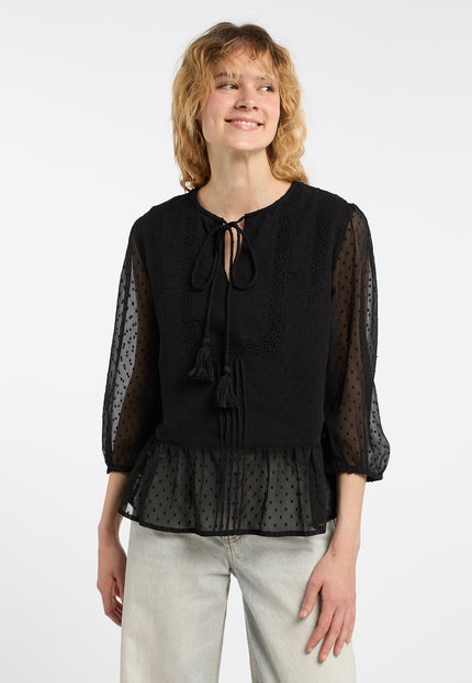 DreiMaster Vintage Women's Blouse Shirt With Lace