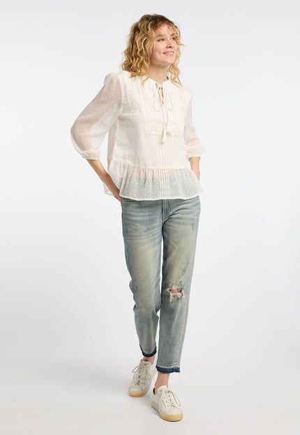 DreiMaster Vintage Women's Blouse Shirt With Lace