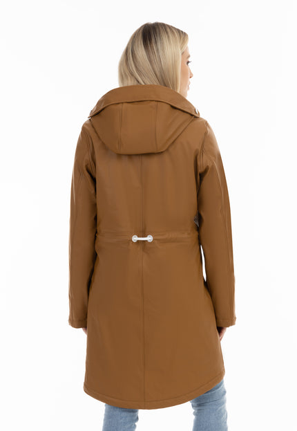 Schmuddelwedda Damen Regenjacke mit Kunstfellfutter