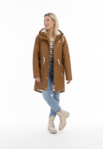 Schmuddelwedda Women's Rain Jacket With Faux Fur Lining