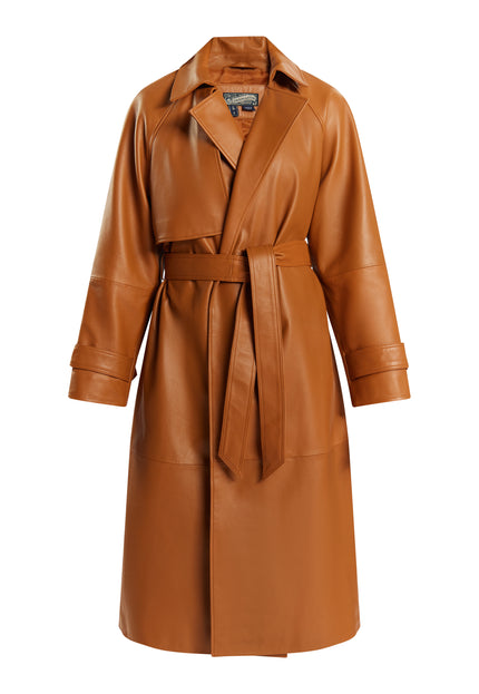 DreiMaster Vintage Women's Leather Trench Coat