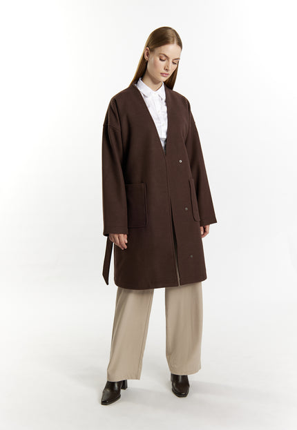 Dreimaster Klassik Women's Transitional Coat In A Wool Look