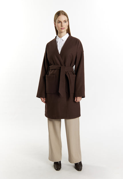 Dreimaster Klassik Women's Transitional Coat In A Wool Look