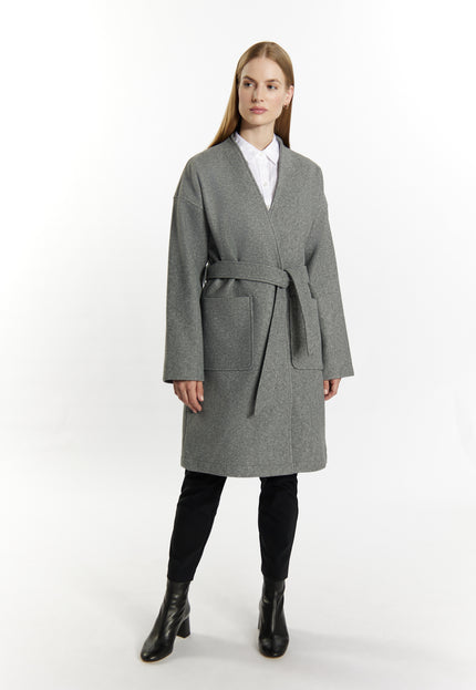 Dreimaster Klassik Women's Transitional Coat In A Wool Look