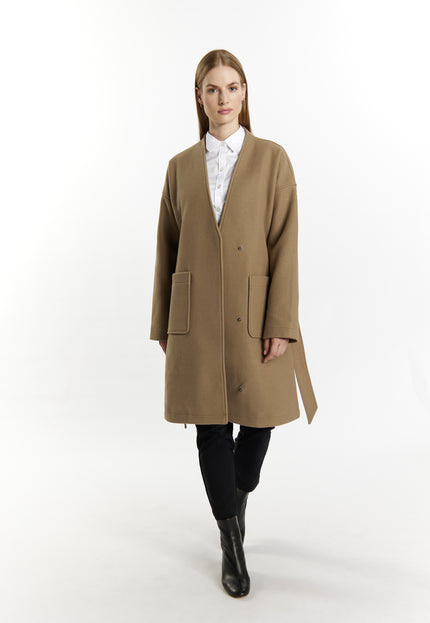 Dreimaster Klassik Women's Transitional Coat In A Wool Look